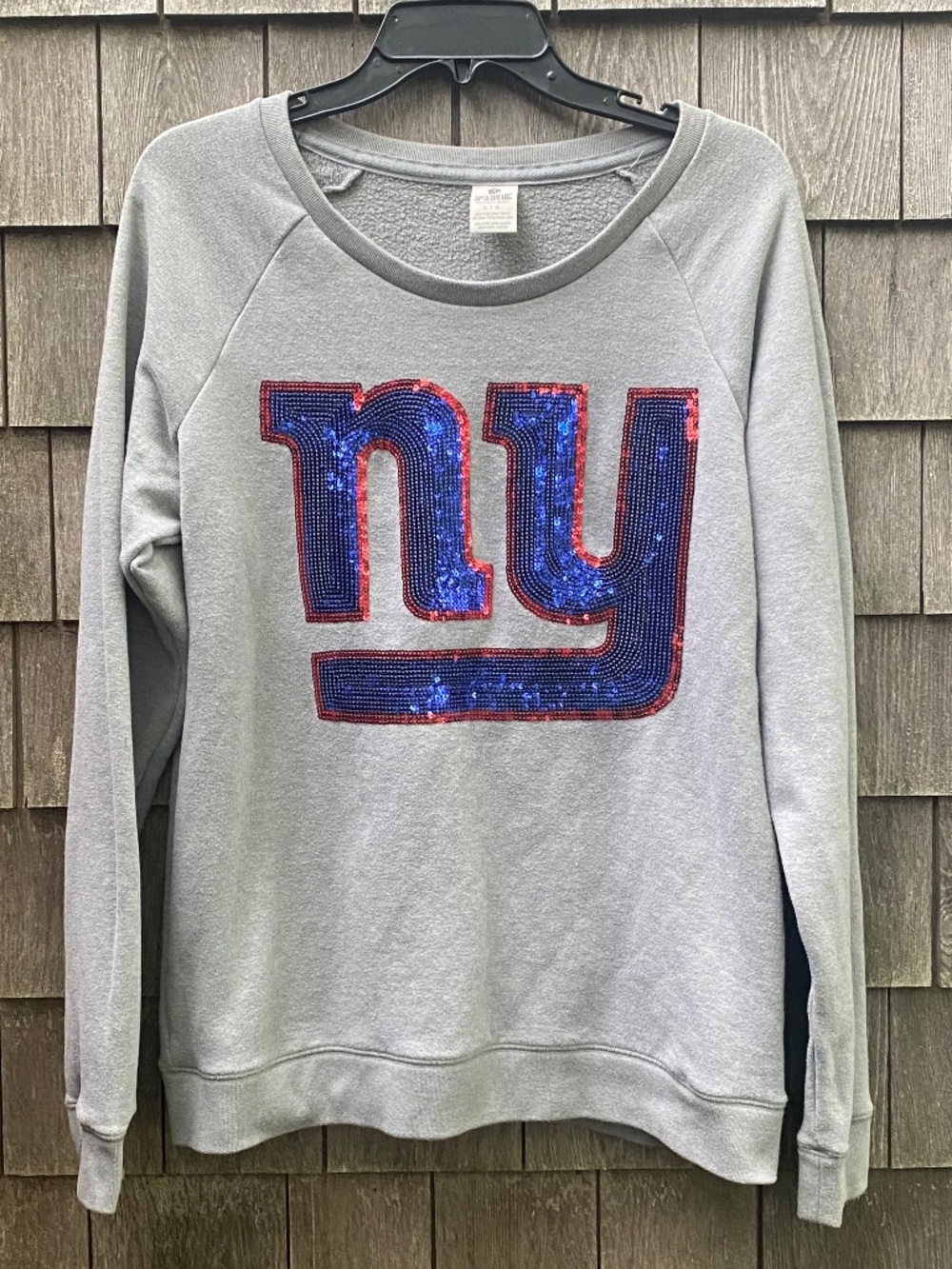 PINK Victoria’s Secret Sequin NY Giants Sweatshirt Sz L